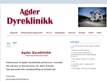 Tablet Screenshot of agderdyreklinikk.no